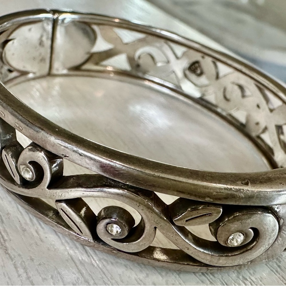 Brighton Silver Swirl Bangle Bracelet